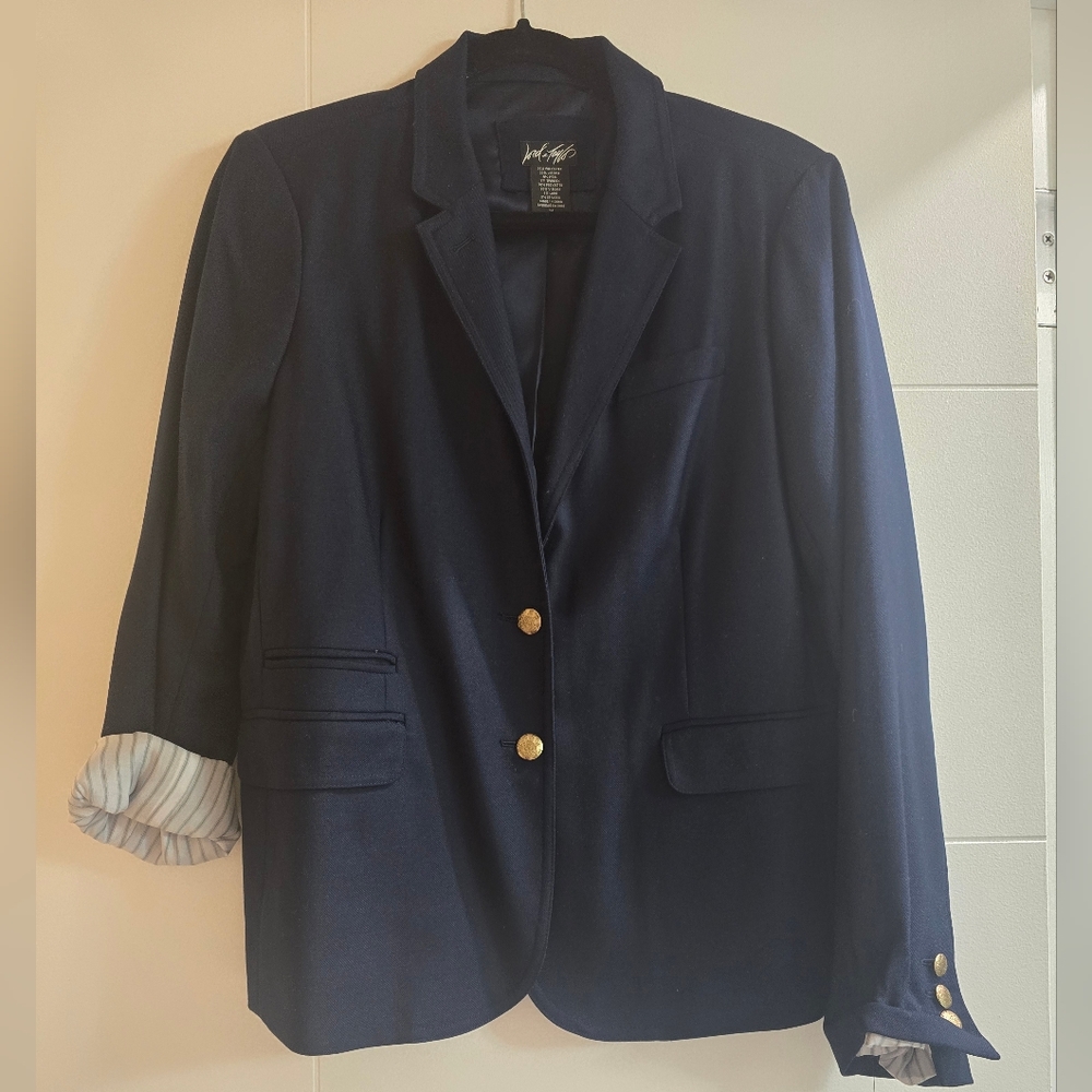 Lord & Taylor Women's Navy Blazer with Gold Buttons